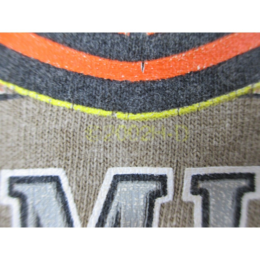 VINTAGE Harley‎ Davidson Shirt Mens Medium Brown Eagle Wyoming Motorcycle 90s* - Picture 8 of 15
